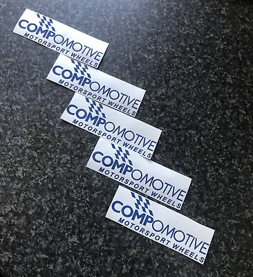 5x COMPOMOTIVE MOTORSPORT WHEEL STICKERS DECALS MO5 MO6 • 6.97€