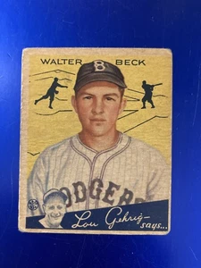 1934 Goudey #50 Walter Beck Dodgers - Picture 1 of 2