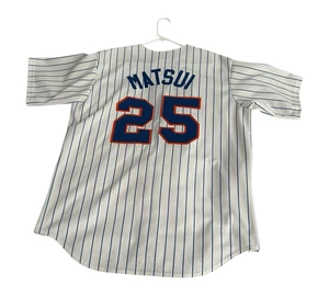 Majestic Mets Nadelstreifen Matsui Baseball Trikot New York XL Vintage Made In Korea - Bild 1 von 10