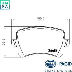 BRAKE PAD SET DISC BRAKE 8DB 355 025-331 FOR VW PASSAT/B7/CC/B6/ALLTRACK/Van Q3 - Picture 1 of 9