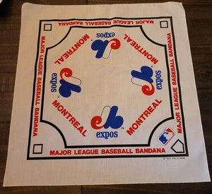 L@@k!!! Vintage Montreal Expos Bandana 1981 Major League Baseball  - Picture 1 of 7