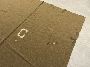 Rara antica coperta lana militare USA stencil/dipinta epoca prima guerra mondiale abbigliamento da lavoro esercito - Foto 1 di 12