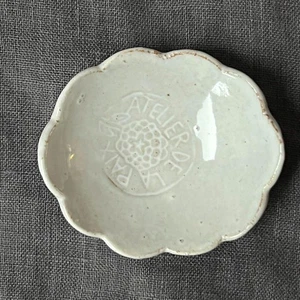 Makoto Kagoshima Small Plate Circular Floral Pattern Handmade Japan Art Ceramic - Picture 1 of 3