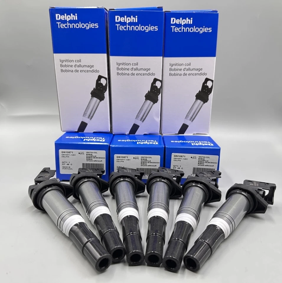 6 шт катушек зажигания 12138616153 Delphi BMW N54 E90 OEM X3 X5 335i 535i 135i Z4 - Изображение 1 из 4