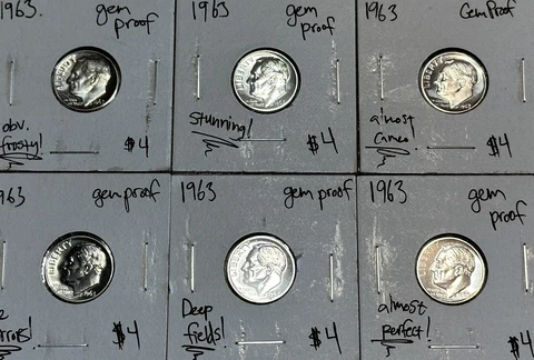 1963 Proof Roosevelt Dime ~*Choice Gem Proofs!*~ Cover