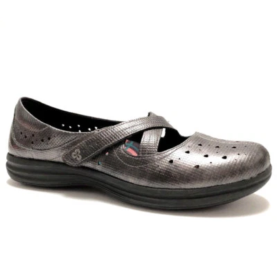 Abeo Women's Mary Janes Straps Slip On Loafers Aero Shoes Silver Ciji Pewter 8M - Image 1 of 4