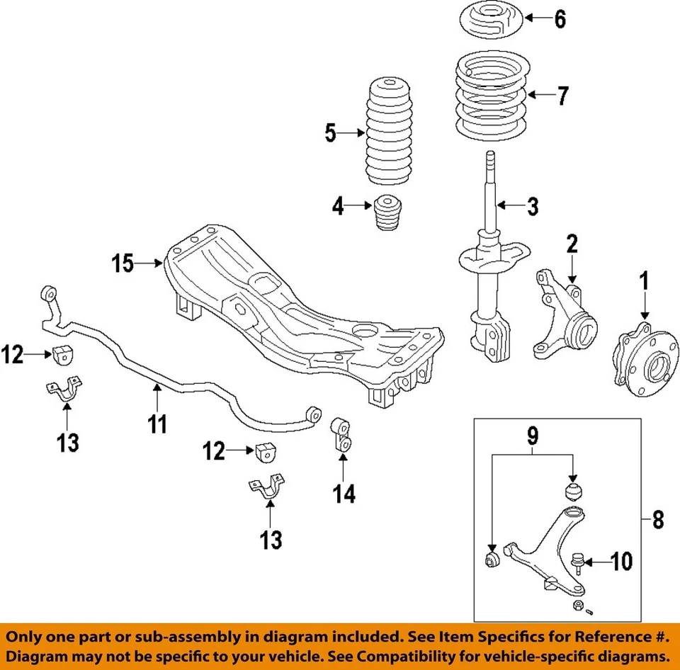 SUBARU OEM 06-21 B9 Tribeca Barra Estabilizadora Componentes-Eslabón Estabilizador 20420XA000 Foto 1 de 1