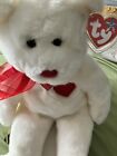 TY Beanie Buddy - VALENTINO the teddy bear - 1999 - First Bear With Embroidery