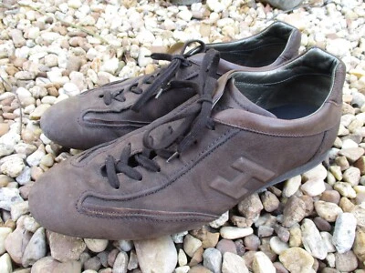 Hogan Auténticas Zapatillas Deportivas Marrón Grano Guijarro Cuero Logo 9.5 10.5 Foto 1 de 4