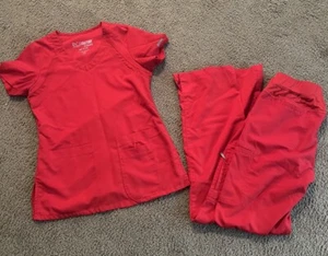 Grey’s Anatomy By Barco Red Active Scrub Set XXS Top/XS Bottoms - Foto 1 di 4
