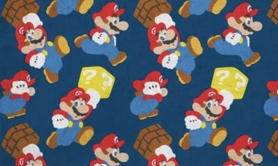 TEDDYT'S Super Mario RUSH Fleece Fluffy Blanket Throw 100x160cm Blue