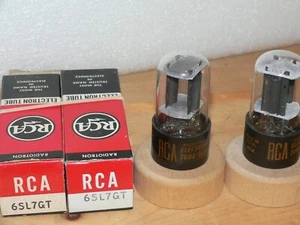 2 NIB RCA 6SL7GT Tubes- USA-OLD-LOGO - Picture 1 of 3