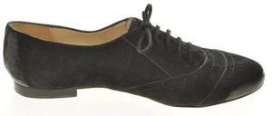 New BOUTIQUE 9 Women Suede Blk Loafer Pump Oxford Lace Up Comfort Shoe Sz 10 M - Picture 1 of 4