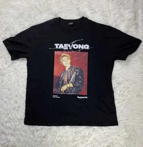 SuperM T Shirt Unisex Medium Preowned size Taeyong Kpop WayV Black SM TOWN - Picture 1 of 5