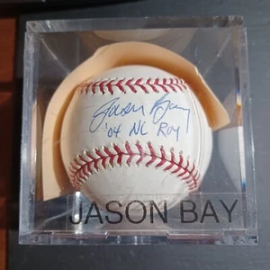 Jason Bay Autographed Signed MLB Baseball W/AUTO TICKET- W/04 NL ROY - BC-TOP - Picture 1 of 4