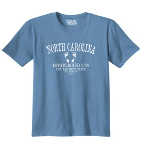 North Carolina Tar Heel State Feet EST 1789 Womens or Mens Crewneck T Shirt Tee - Picture 1 of 11