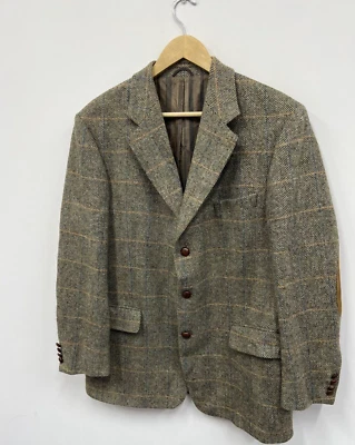Jaqueta Harris Tweed Mario Barutti Blazer Casaco Esportivo Masculina Tamanho Ajuste EUA 42 - Imagem 1 de 4