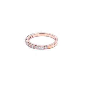 14K Rose Gold Band with 13 Diamonds - Picture 1 of 3