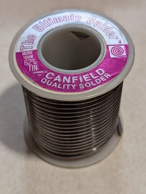 Soldadura de calidad Canfield. La soldadura definitiva. Carrete de 1 lb. Más del 62% estaño. Foto 1 de 2