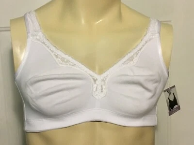 Sujetador Catherines Algodón Confort Sin Alambres Inalámbrico Encaje Ajustable Blanco Plus 42D Foto 1 de 3