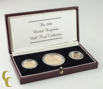 1984 United Kingdom Royal Mint Gold Proof Collection w/ Box and CoA - Image 1 of 4