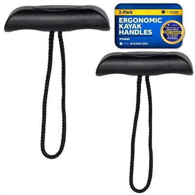 Five Oceans Five Oceans 2-Pack Kayak Handles - Heavy-Duty Cord, Black - FO4860