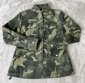 Abercrombie & Fitch Green Woodland Camo Military Jacket - Women's Medium - Bild 1 von 15