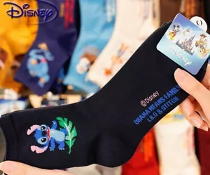 Stitch Socks Lilo & Stitch - Black - Womens Girls Unisex - Picture 1 of 2