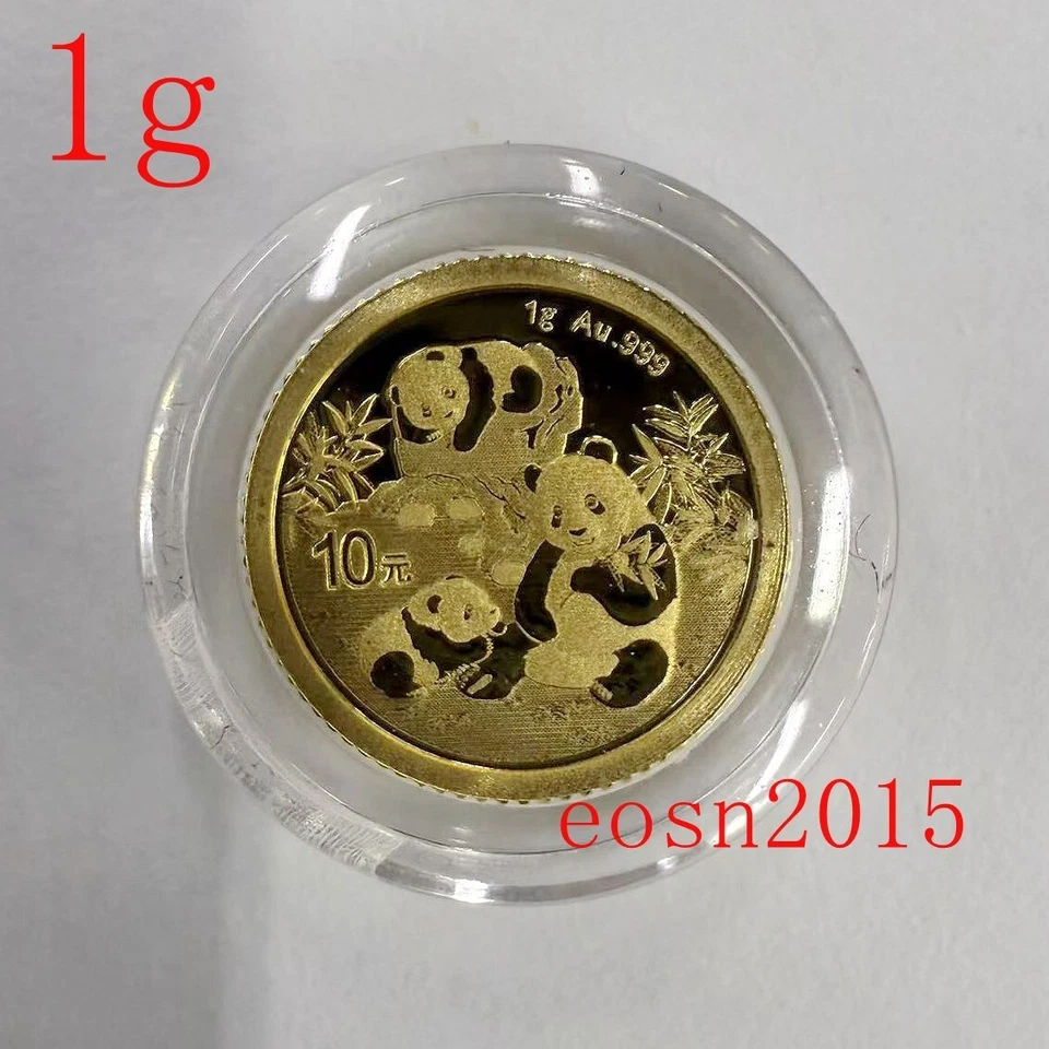 Moneda de oro panda de China 2025 10 yuanes, moneda conmemorativa panda de oro de China, ¡caja! Foto 1 de 4