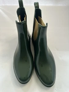 Lauren Ralph Lauren Rain Boots Women’s Short Rubber Ankle GreenSlip On Sz 10 - Picture 1 of 4
