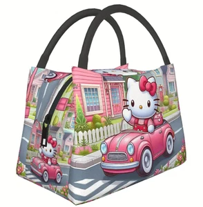 Hello Kitty Polka Car Floral Lunch Bag for Adult Work Travel Hiking Picnic - Picture 1 of 6