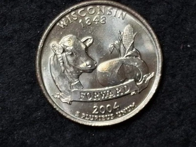 2004 P Wisconsin Statehood Quarter Uncirculated - Image 1 of 2