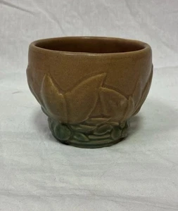 McCoy USA Vintage Pottery Swallows Leaves Floral Jardinere Planter 3.25” Tall - Picture 1 of 7