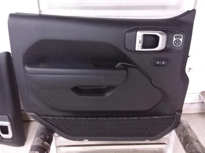 2023 JEEP WRANGLER Driver Left Side Front Door Trim Panel Black TRIM X9 OEM Part - Image 1 of 4