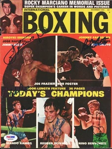 Joe Frazier, Benvenuti, Olivares, Auto International Boxing Magazine Cover PSA - Picture 1 of 2