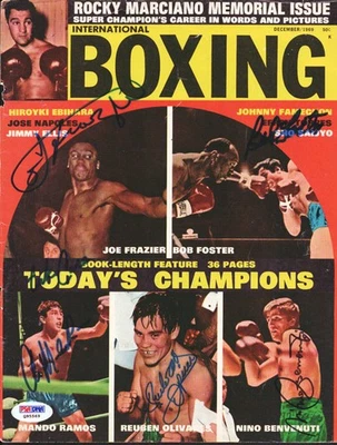 Joe Frazier, Benvenuti, Olivares, Auto International Boxing Magazine Cover PSA - Image 1 of 2
