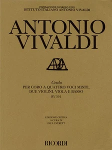 Antonio Vivaldi Credo RV591 Full Study Score Vocal & Orchestra Sheet Music - Picture 1 of 1