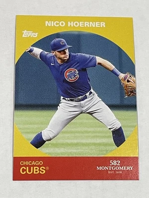 2022 Topps 582 Montgomery Club Baseball #13 - Nico Hoerner - Chicago Cubs - Image 1 of 2
