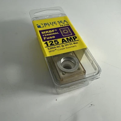 Blue Sea 5184 MRBF Terminal Fusible 125 Amp Marina 12V 24V 58V DC Barco Circuito 125A Foto 1 de 3