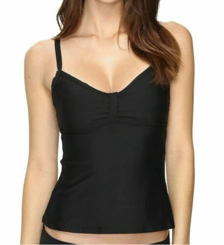 Next by Athena Good Karma In Training Tankini Top Sz. 36BC (Black) 151397
