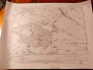 Original 1925 OS Map Sheet Markyate Watling Street Flamstead Beechwood Park Roe - Picture 1 of 1