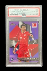 Finest Bundesliga 2020 Jamal Musiala refractor púrpura radiocontrol novato PSA 10 #105/250 - Imagen 1 de 2