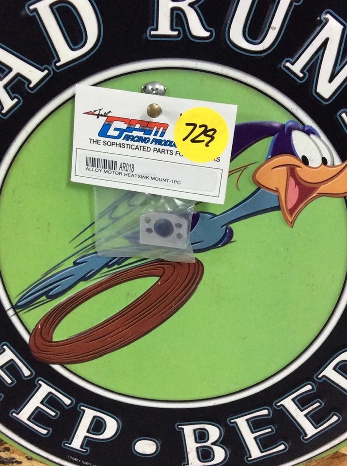 TEAM ASSOCIATED RC18T MT GPM GRAY SILVER ALUM MOTOR HEAT SINK AR018B Orignal NIP - Image 1 of 3