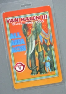 Van Halen Backstage Pass Laminado Tour Pass III 1998 Naranja ¡Acceso a TODA LA ZONA! - Imagen 1 de 1