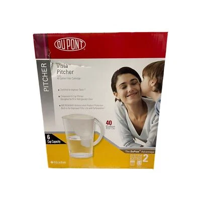 Dupont Vista Water Pitcher W/ 40 Gallon Filter Cartridge + 2 Extra Cartridges - Image 1 of 4
