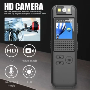 20 Hour 1080P Camcorder Mini Police Body Camera HD 180° Video DVR IR Night Cam - Picture 1 of 15