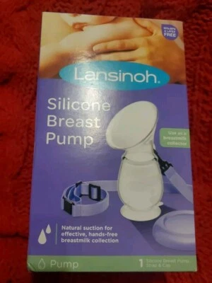 Lansinoh Silicone Manual Breast Pump for Breastmilk With Cap & Strap NIB - Image 1 of 2