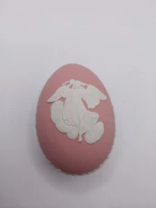 Wedgwood Light Pink Jasperware Angel Egg Trinket Box England 1990 NIB No 88 7484