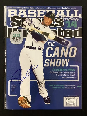 Robinson Cano Signed Sports Illustrated 3/31/14 No Label M's Baseball Auto JSA - Image 1 of 4