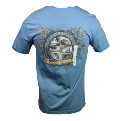 Camiseta para hombre con espalda relajada "Island Shores" relajarse, relajarse, relajarse regalo del día del padre Foto 1 de 4